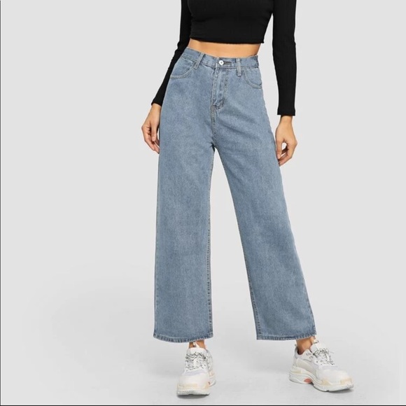 ROMWE Denim - Wide leg mom jeans NO rips